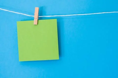 Colored Note Square Hanging 4 Stock Photos