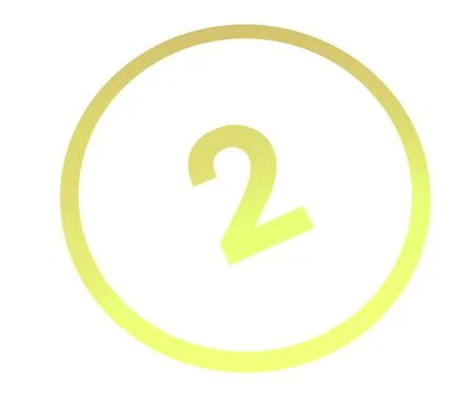 Colored number 2 or number in a circle from a gradient. Stock Illustration