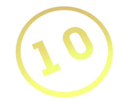 Colored number or number 10 in a circle from a gradient. Stock-Illustration