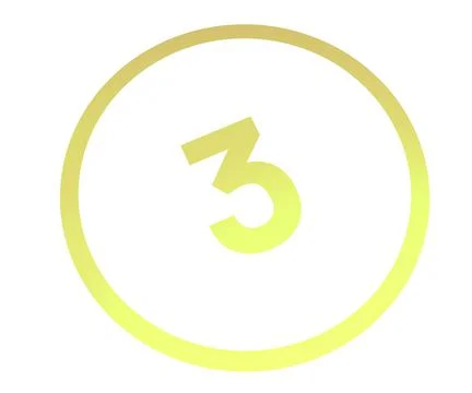 Colored number or number 3 in a circle from a gradient. Enumeration and numberi Stock-Illustration