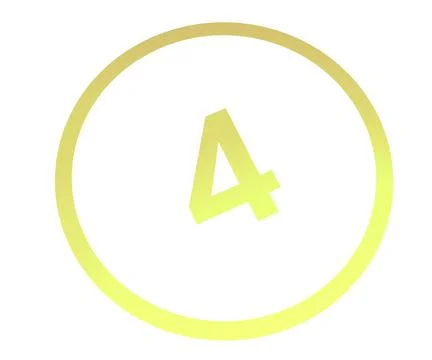 Colored number or number 4 in a circle from a gradient. Stock-Illustration