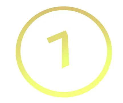 Colored number or number in a circle from a gradient. Stock-Illustration
