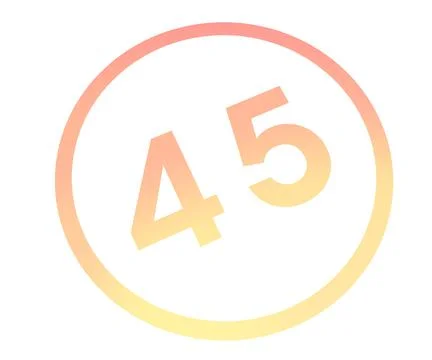 Colored number or number in a circle from a gradient. Stock Illustration