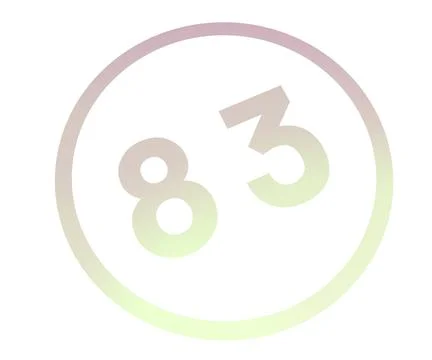 Colored number or number in a circle from a gradient. Stock Illustration