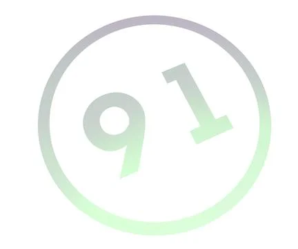 Colored number or number in a circle from a gradient. Stock Illustration