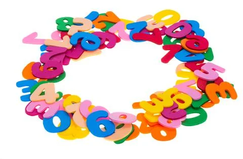 Colored numbers isolated Stock Photos