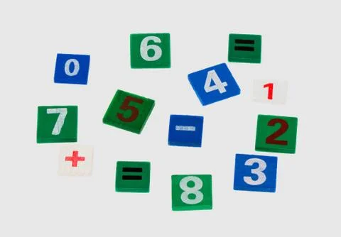 Colored numerals Stock Photos