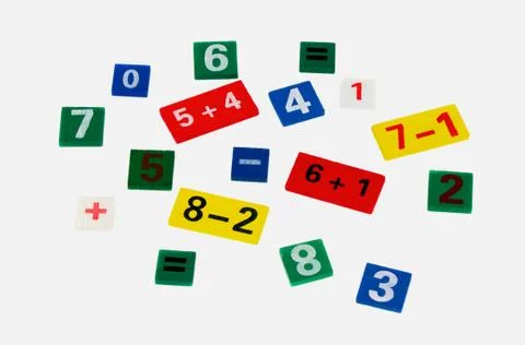 Colored numerals Stock Photos