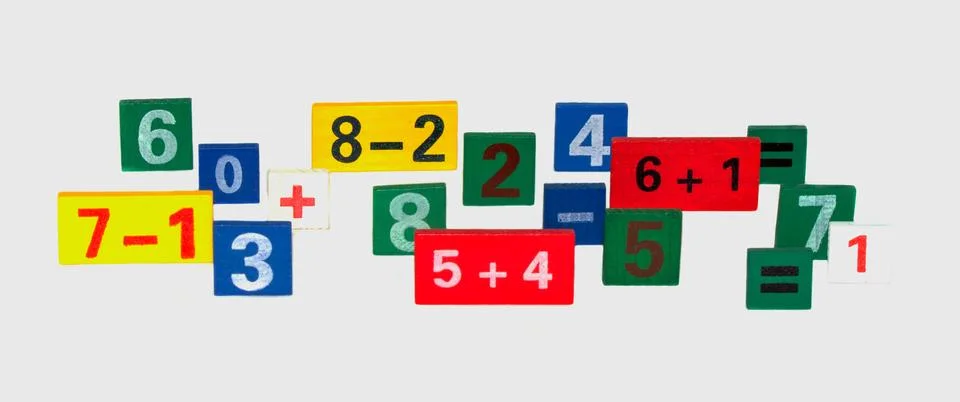 Colored numerals Stock Photos