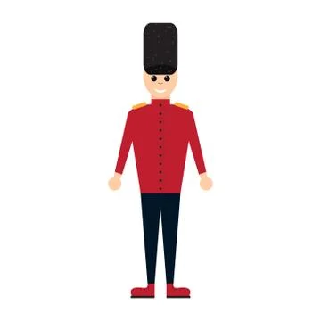 Colored nutcracker soldier toy icon Illustrazione stock