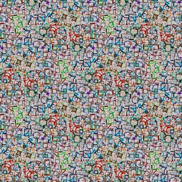 Colored objects chaotically Stock Illustration