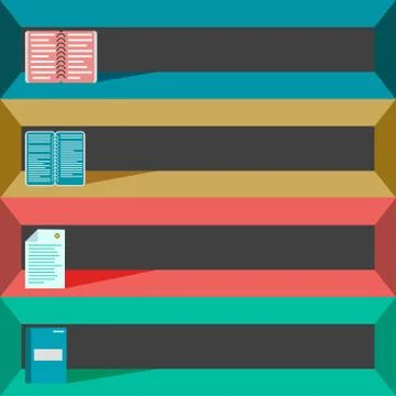 Colored office elements for your design Stock Illustration