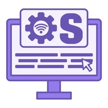 Colored Operating System Icon. Vector Illustration. Software Complex That M.. イラスト素材