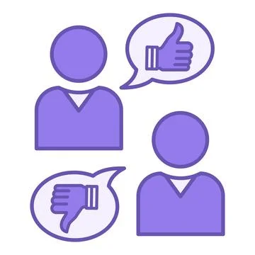 Colored Opinion Icon. Vector Illustration. Judgment, Evaluation, Conclusion.. Stock Illustration