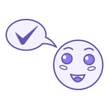Colored Optimistic Outlook Icon. Vector Icon of Smiling Human Face. Positiv.. Stock Illustration