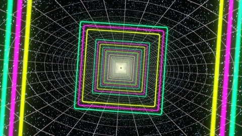 Colored Option 5 Space Neon Tavel Background Loop Animation in 4K Stock Footage 245433201