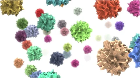 Colored organisms.Seamless loop Stock Footage 46464631