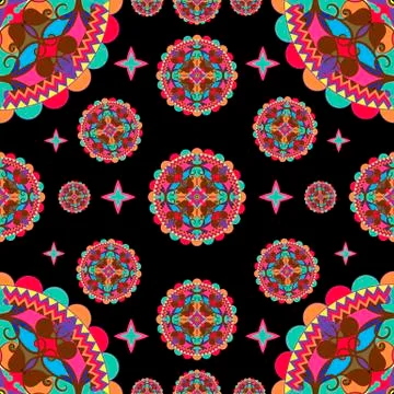 Colored oriental ornament Illustrazione stock