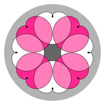 Colored ornament. Mandala. Spirograph Illustrazione stock