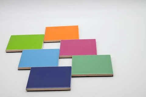 Colored pad on a white background Stock Photos