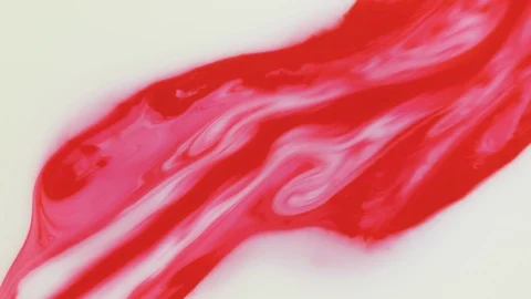 Colored paint beautiful spread in liquid, realtime shot Video stock 100720374