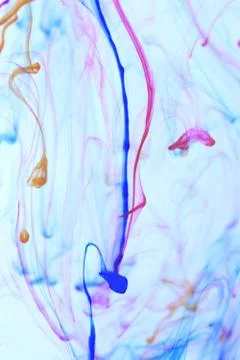 Colored Paint Drops Lines Dynamic. Ambient Background. Stock Photos