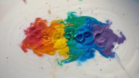 Colored Paint Stock Footage 82419068