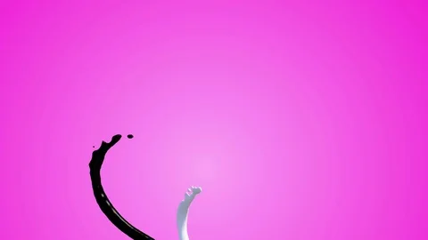 Colored paint streams with alpha channel Stock Footage 75996862