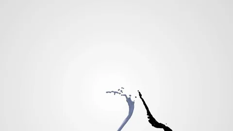 Colored paint streams with alpha channel Stock Footage 76061177