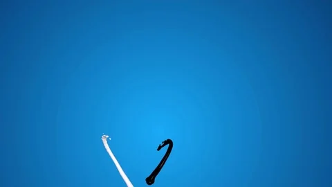 Colored paint streams with alpha channel Stock Footage 76155601