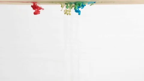 Colored paint in water Stock-Footage 85160708