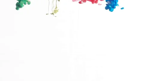 Colored paint in water Stock-Footage 85160774