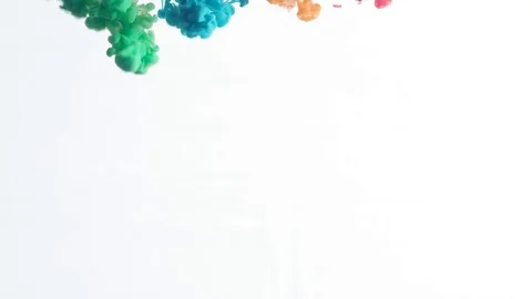 Colored paint in water Stock-Footage 85160907