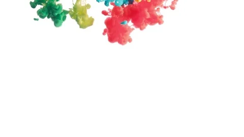 Colored paint in water Stock-Footage 85161020