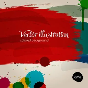 Colored  paintbrush vector illustration Stock Illustration