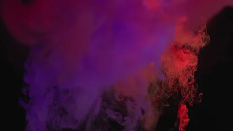 Colored paints mix under water. Colorful smoke explosion Stock Footage 127578366