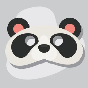 Colored panda bear carnival mask Festival Vector Stock-Illustration