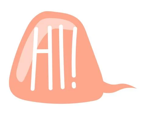 Colored paper bubbles for speech on an white background. Universal set 1. Abs Stock Illustration