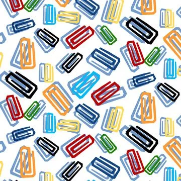 Colored paper clips Stock Illustration