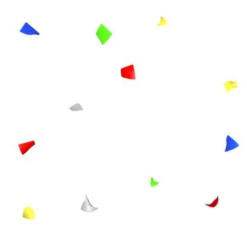 Colored paper in flight Stock Illustration