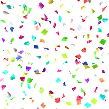 Colored paper in flight isolated on a white background Stock Illustration