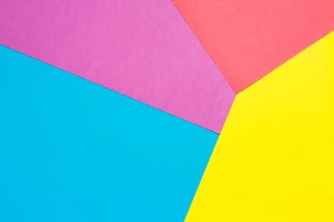 Colored paper in geometric flat. Stock Photos