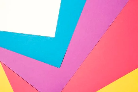 Colored paper in geometric flat. Stock Photos