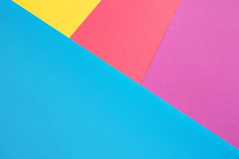 Colored paper in geometric flat. Stock Photos