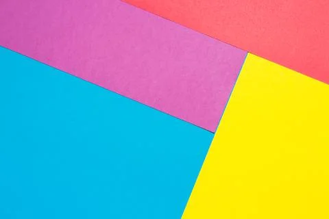 Colored paper in geometric flat. Stock Photos