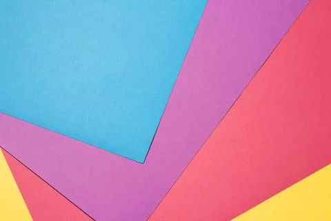 Colored paper in geometric flat. Stock Photos