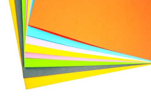 Colored paper set. creativity and creativity. background geometric abstractio Stock Photos