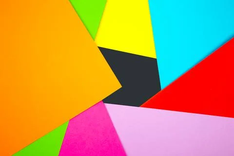 Colored paper set. creativity and creativity. background geometric abstractio Stock Photos