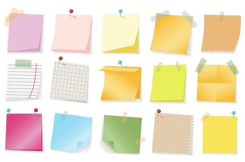 Colored Paper Stickers Stock Illustration