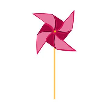 The colored paper windmill toy Stock Illustration